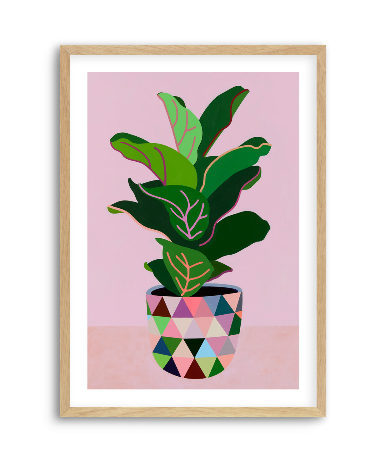 Plant with Pink Vase by Naomi Taitz Duffy | Art Print