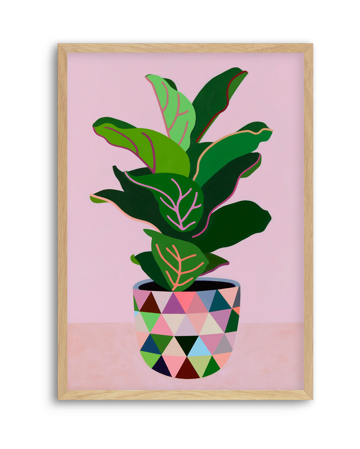 Plant with Pink Vase by Naomi Taitz Duffy | Art Print
