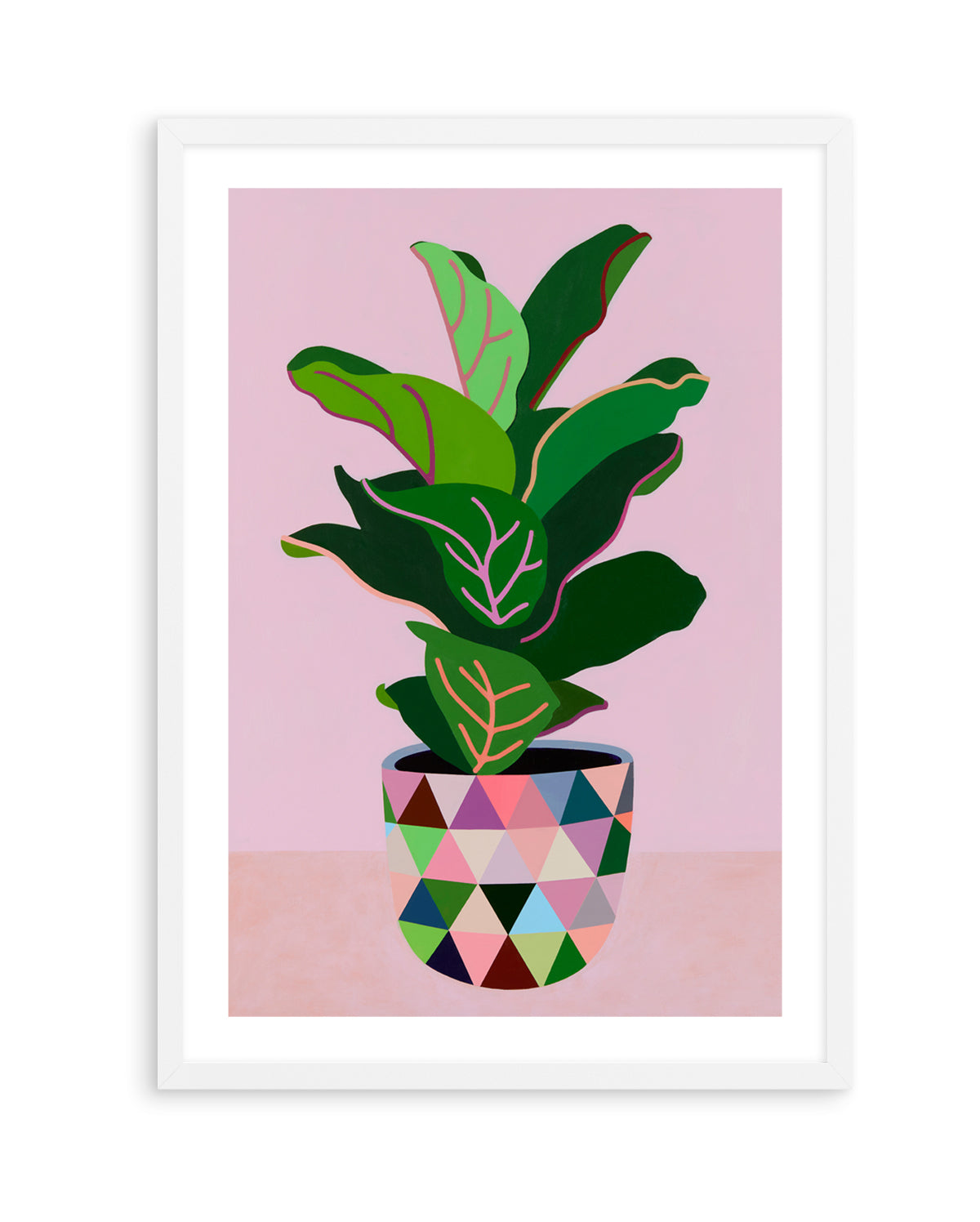 Plant with Pink Vase by Naomi Taitz Duffy | Art Print