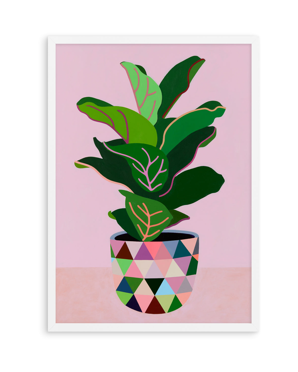 Plant with Pink Vase by Naomi Taitz Duffy | Art Print