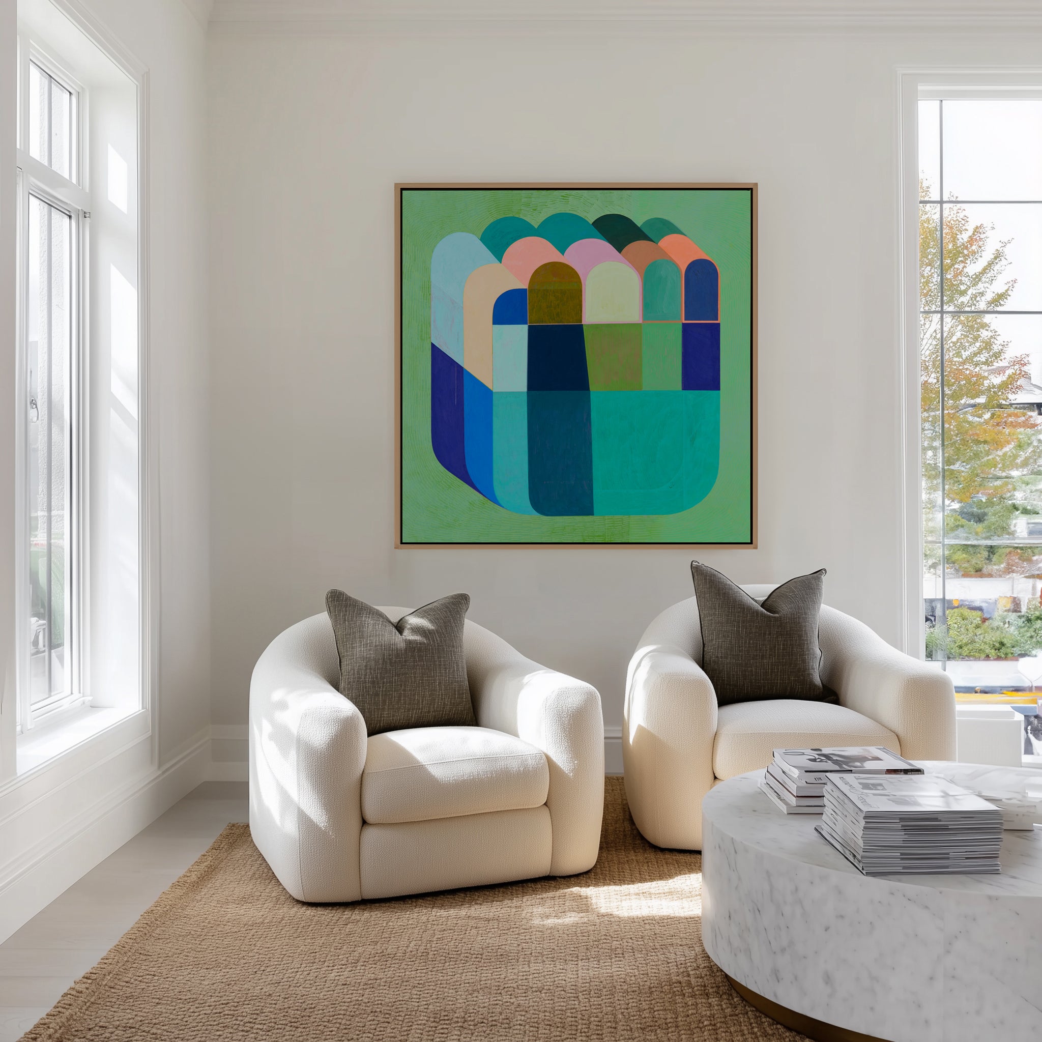 Seek by Naomi Taitz Duffy | Framed Canvas Art Print