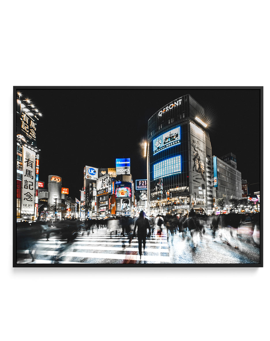 Dynamic City Night by Carmine Chiriaco | Framed Canvas Art Print