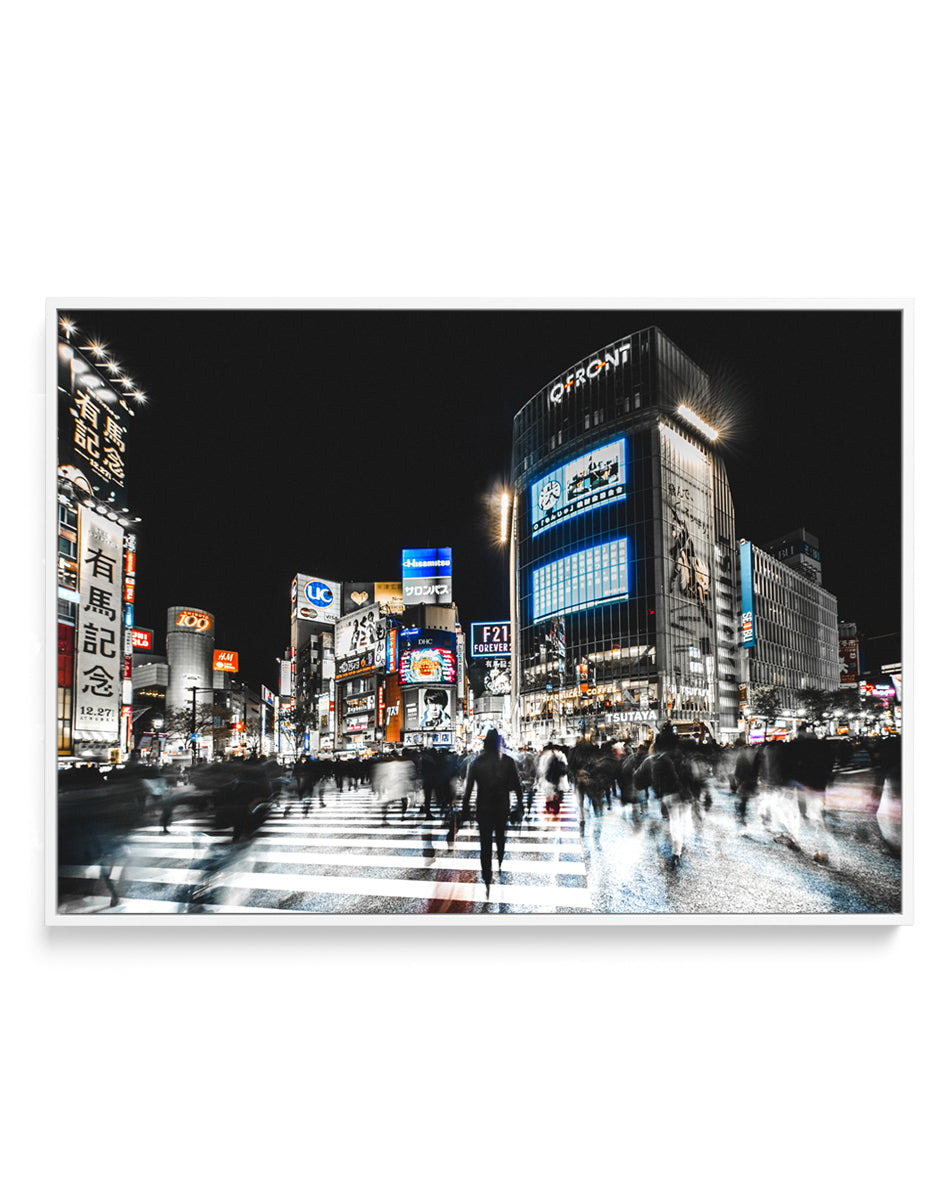 Dynamic City Night by Carmine Chiriaco | Framed Canvas Art Print