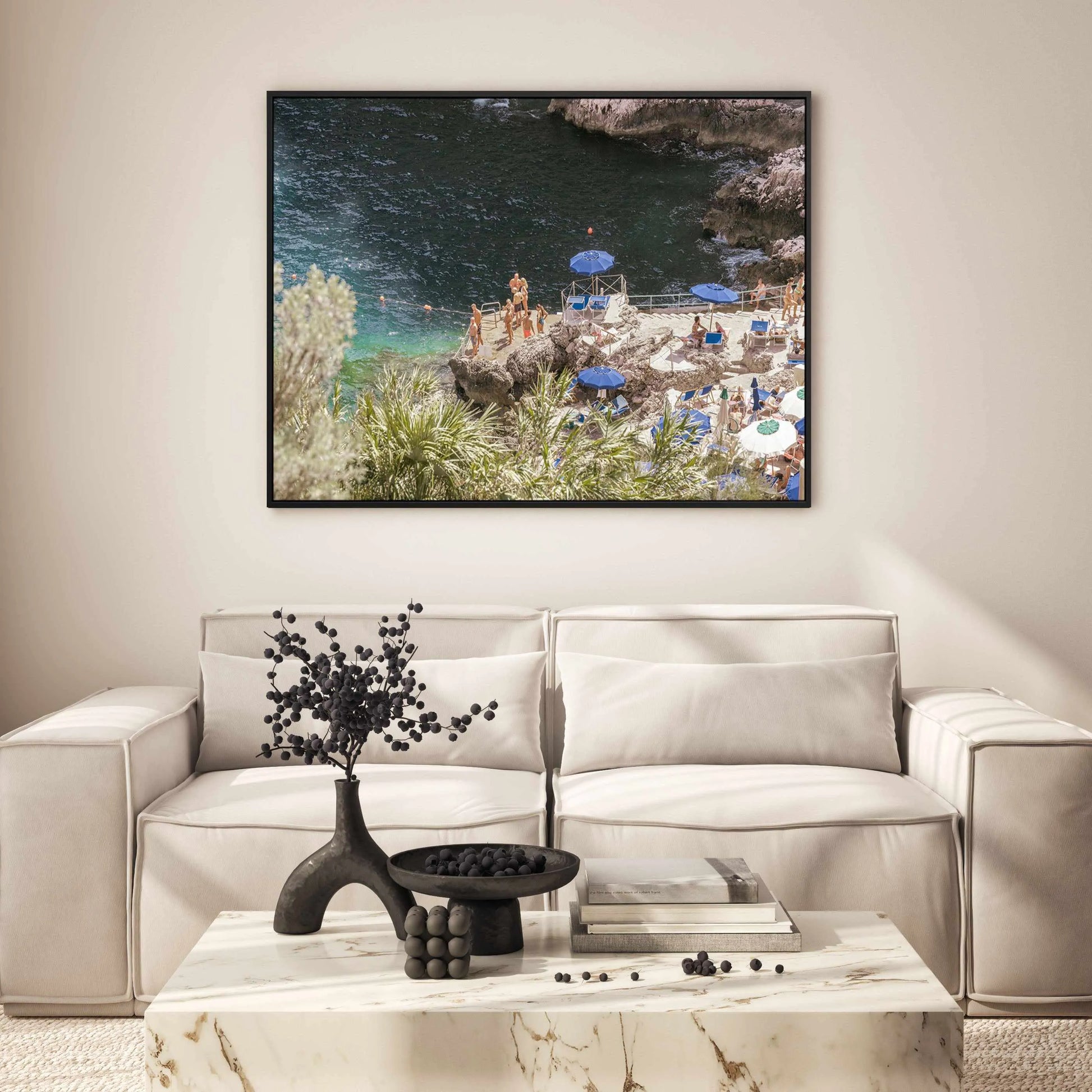 Da Luigi, Capri | Framed Canvas Art Print from Olive et Oriel where you can shop wallpaper and artworks online