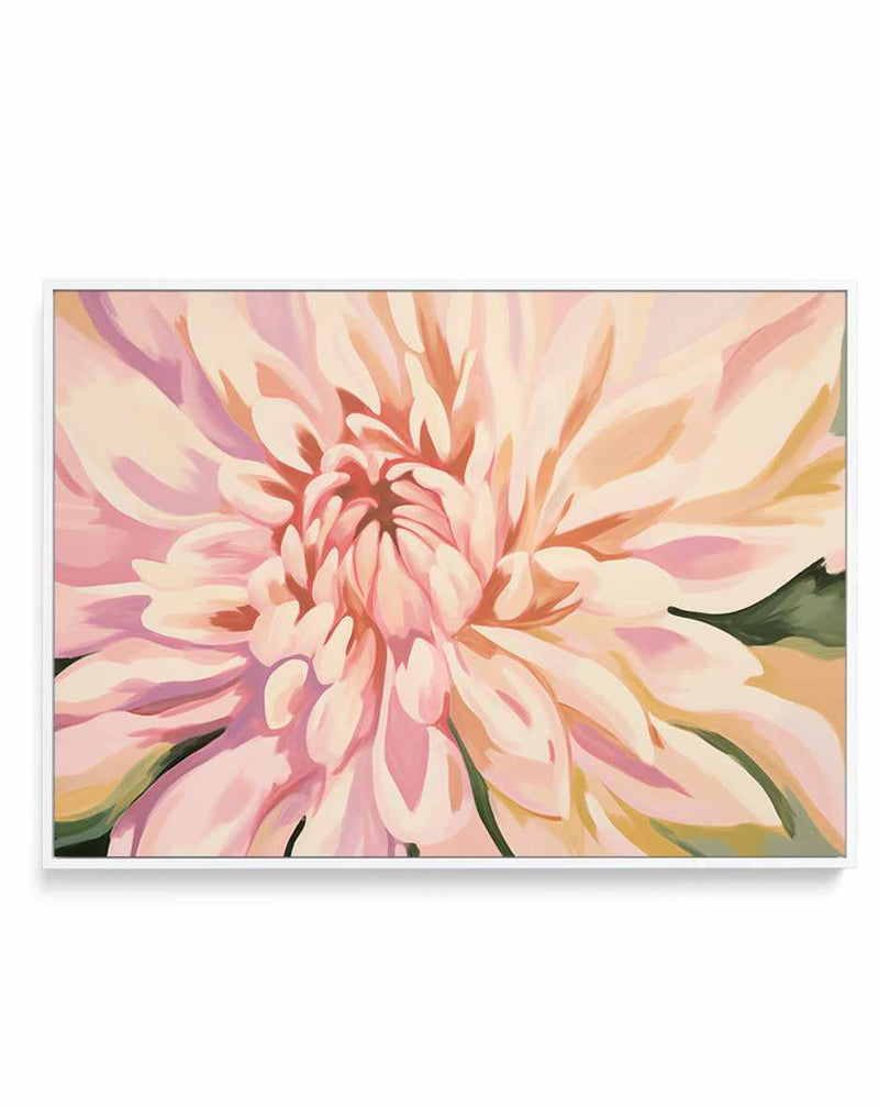 Dahlia in Bloom | Framed Canvas Art Print