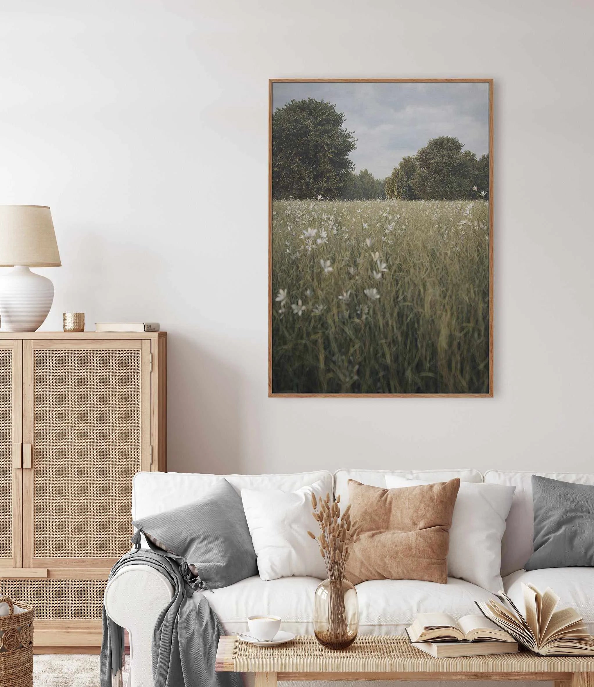 Daisy Fields by Guachinarte | Framed Canvas Art Print from Olive et Oriel where you can shop wallpaper and artworks online