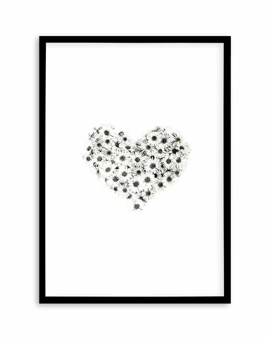 Daisy Heart Art Print from Olive et Oriel where you can shop wallpaper and artworks online