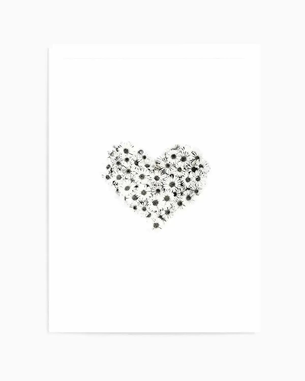 Daisy Heart Art Print from Olive et Oriel where you can shop wallpaper and artworks online
