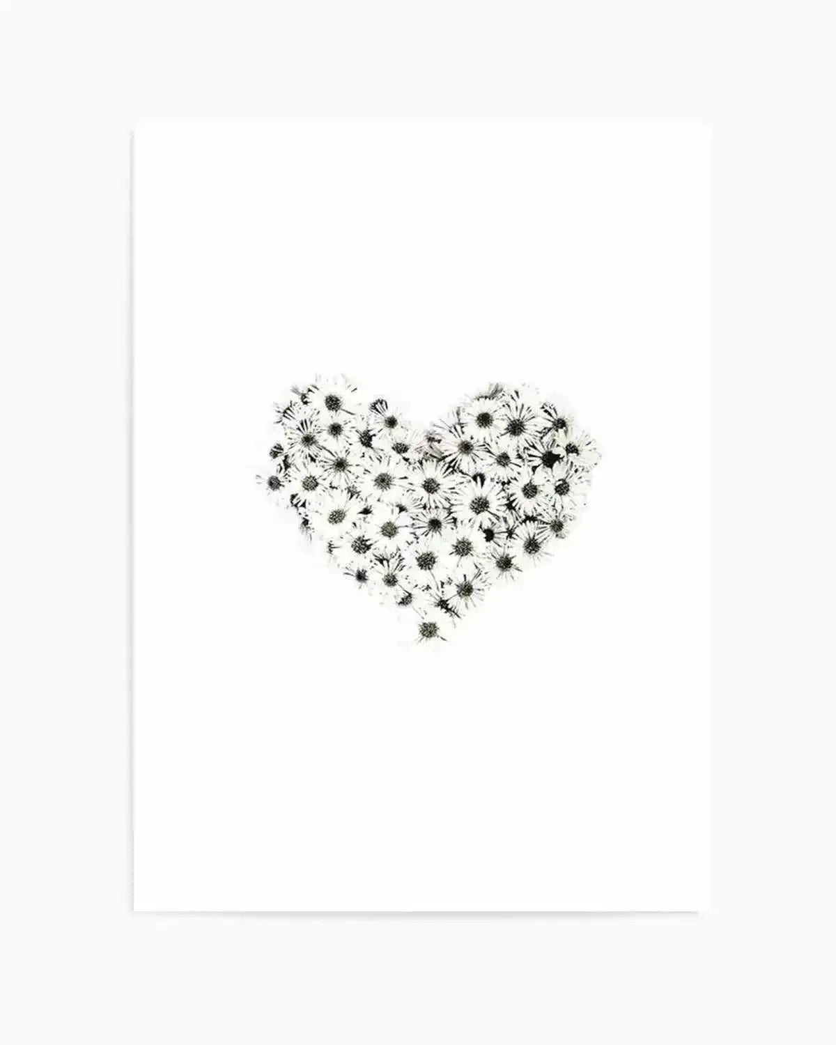 Daisy Heart Art Print from Olive et Oriel where you can shop wallpaper and artworks online