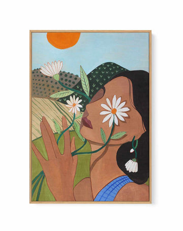 Daisy by Arty Guava | Framed Canvas Art Print from Olive et Oriel where you can shop wallpaper and artworks online