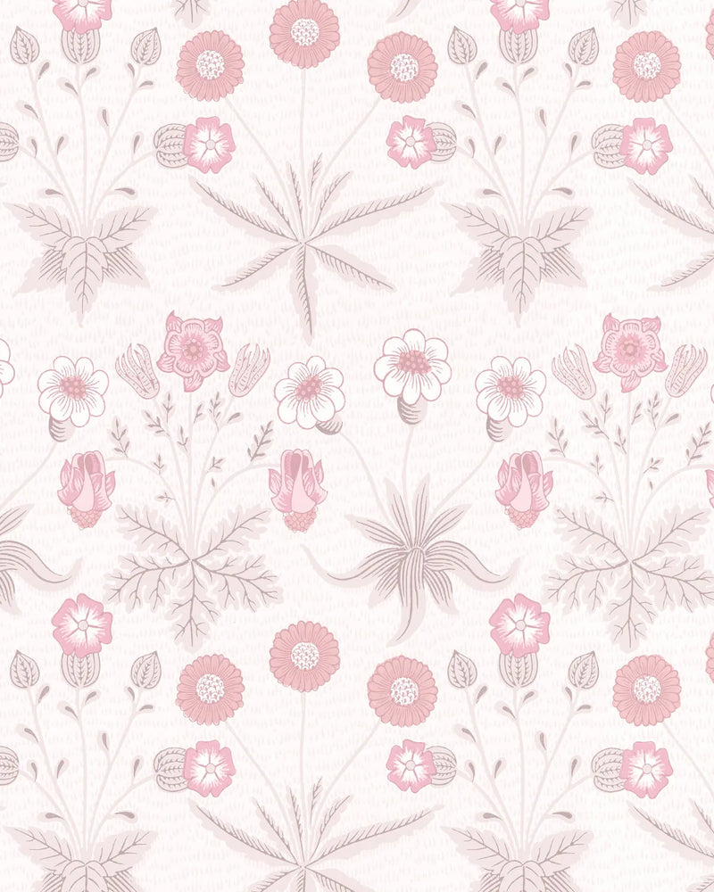 Daisy in Soft Pink by William Morris Wallpaper from Olive et Oriel where you can shop wallpaper and artworks online