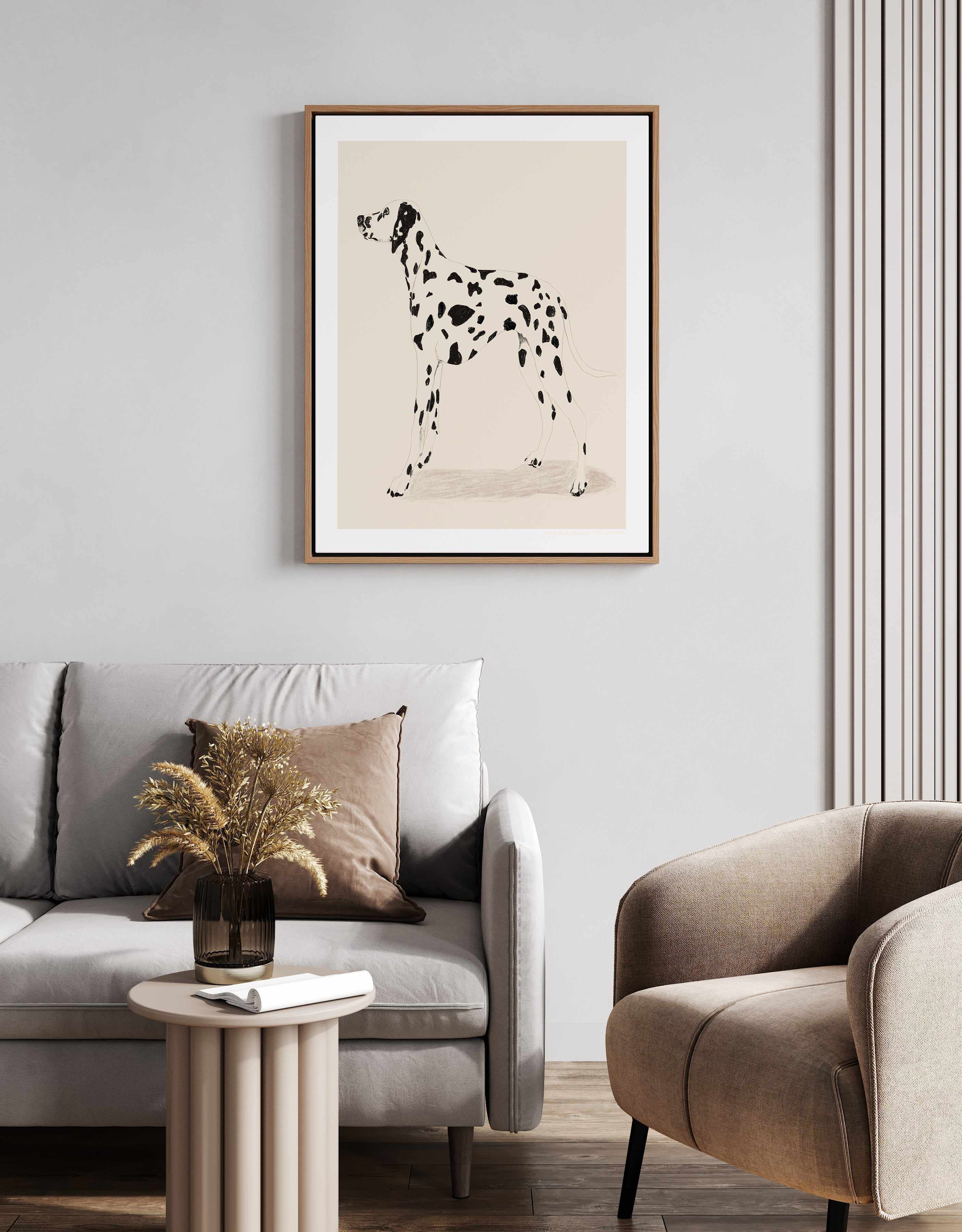 Dalmation by Jenny Liz Rome | Framed Canvas Art Print