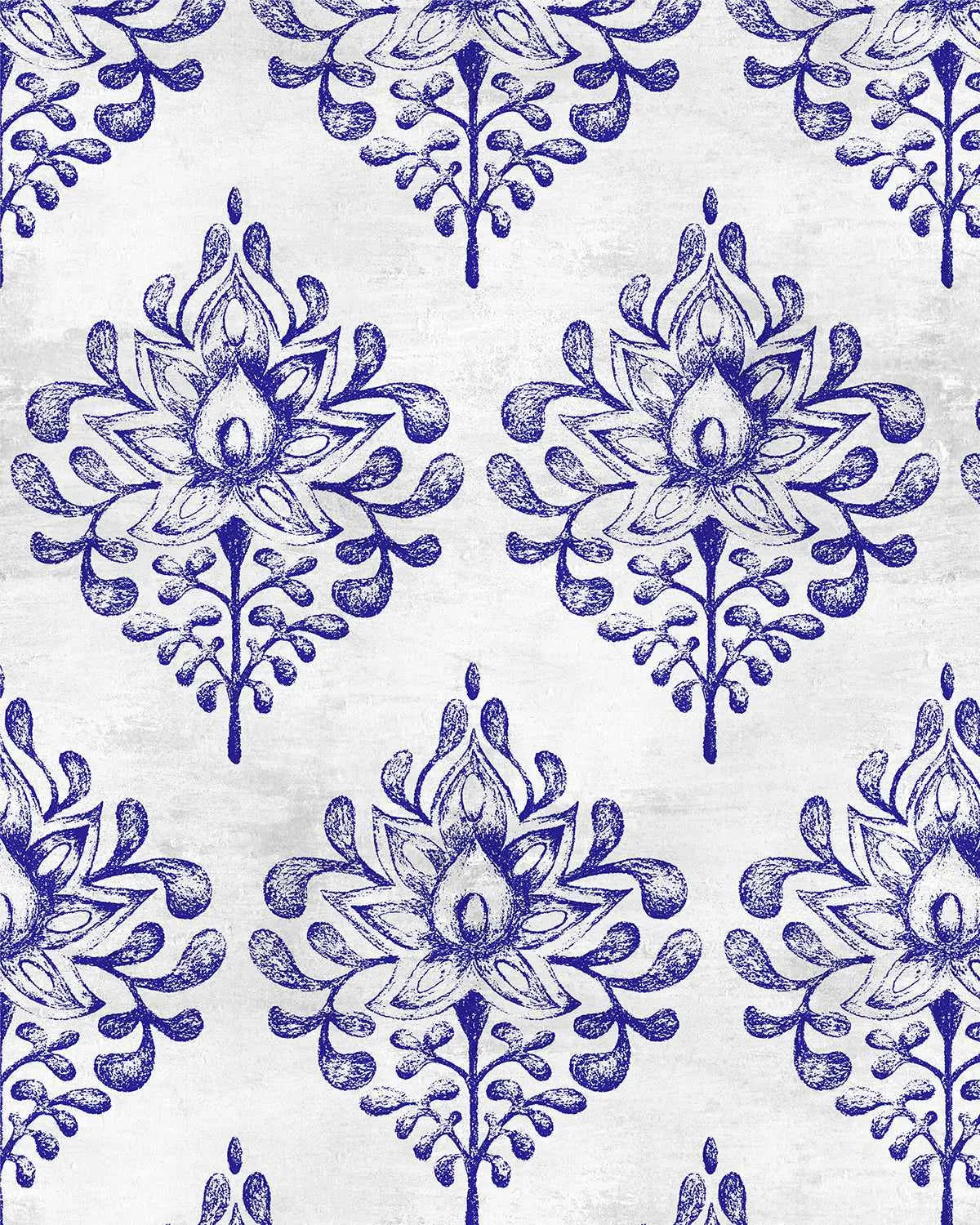 Damask Flower Wallpaper from Olive et Oriel where you can shop wallpaper and artworks online