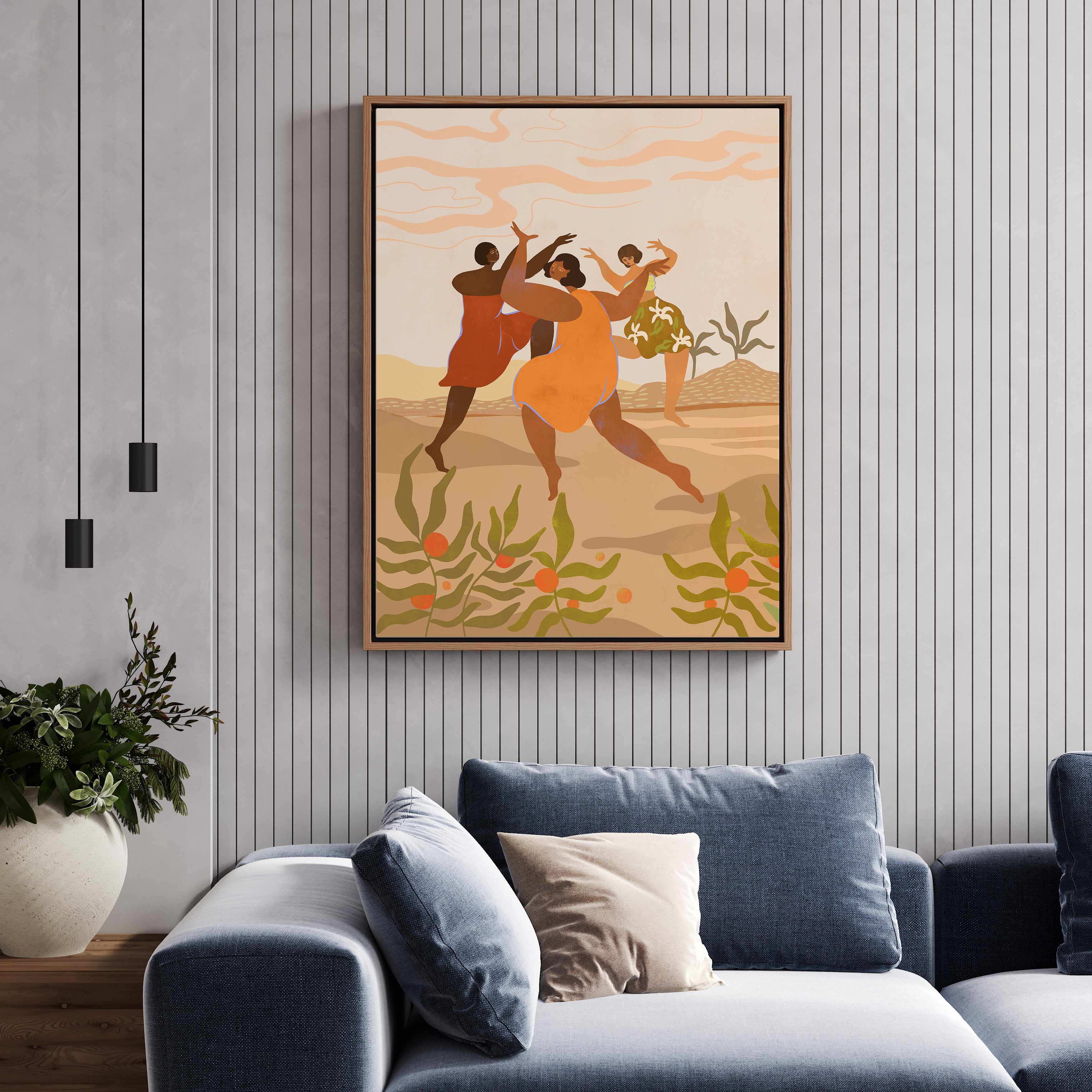 Dance Party by Arty Guava | Framed Canvas Art Print