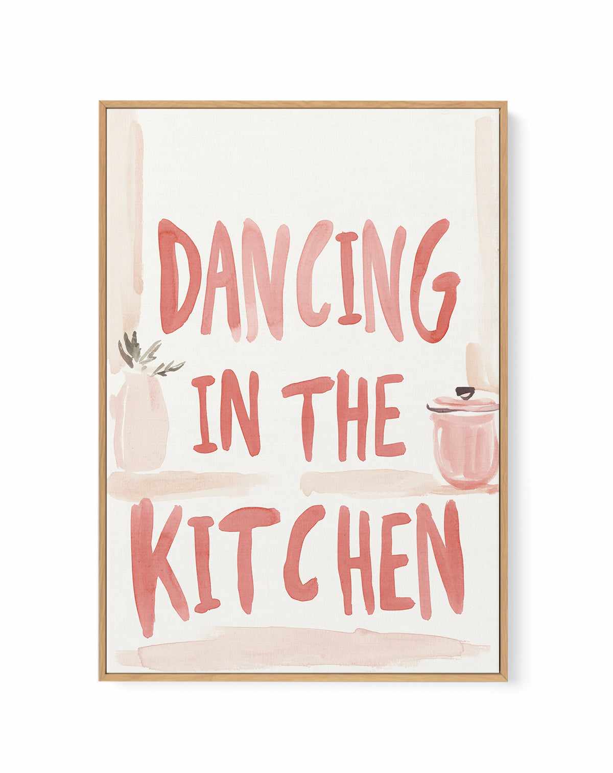 Dancing in the kitchen | Framed Canvas Art Print from Olive et Oriel where you can shop wallpaper and artworks online
