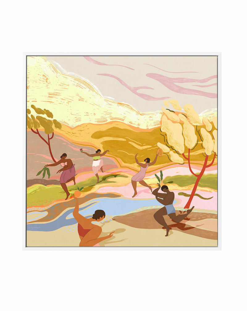 Dancing In Paradise by Arty Guava | Framed Canvas Art Print