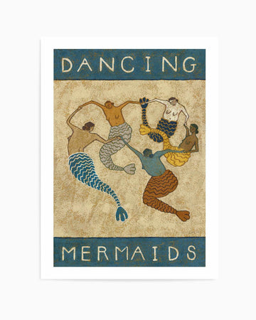 Dancing Mermaids by Julie Celina | Art Print from Olive et Oriel where you can shop wallpaper and artworks online