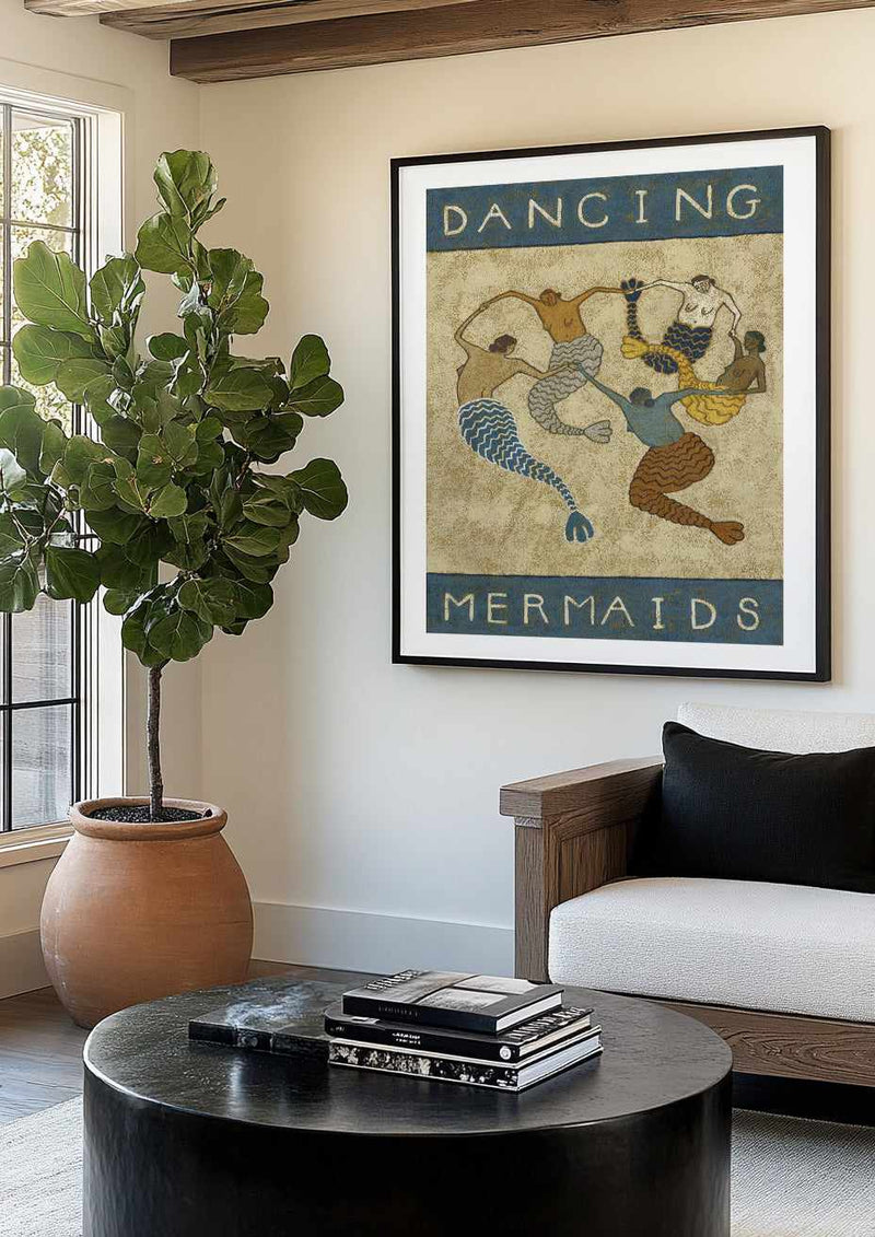 Dancing Mermaids by Julie Celina | Art Print from Olive et Oriel where you can shop wallpaper and artworks online