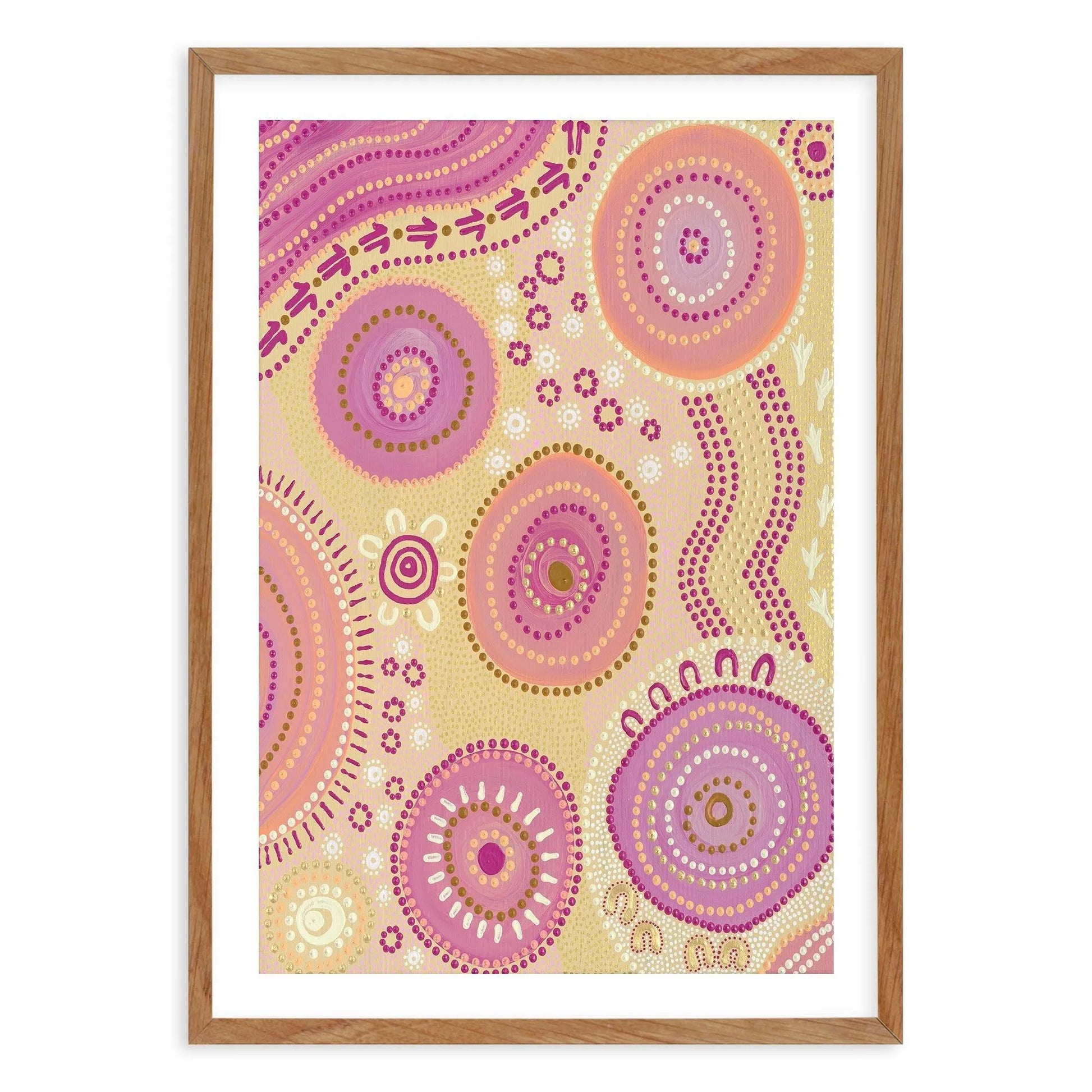 Dancing On Country III By Domica Hill Art Print-PRINT-Olive et Oriel-Domica Hill-50x70 cm | 19.6" x 27.5"-Walnut-With White Border-Buy-Australian-Art-Prints-Online-with-Olive-et-Oriel-Your-Artwork-Specialists-Austrailia-Decorate-With-Coastal-Photo-Wall-Art-Prints-From-Our-Beach-House-Artwork-Collection-Fine-Poster-and-Framed-Artwork