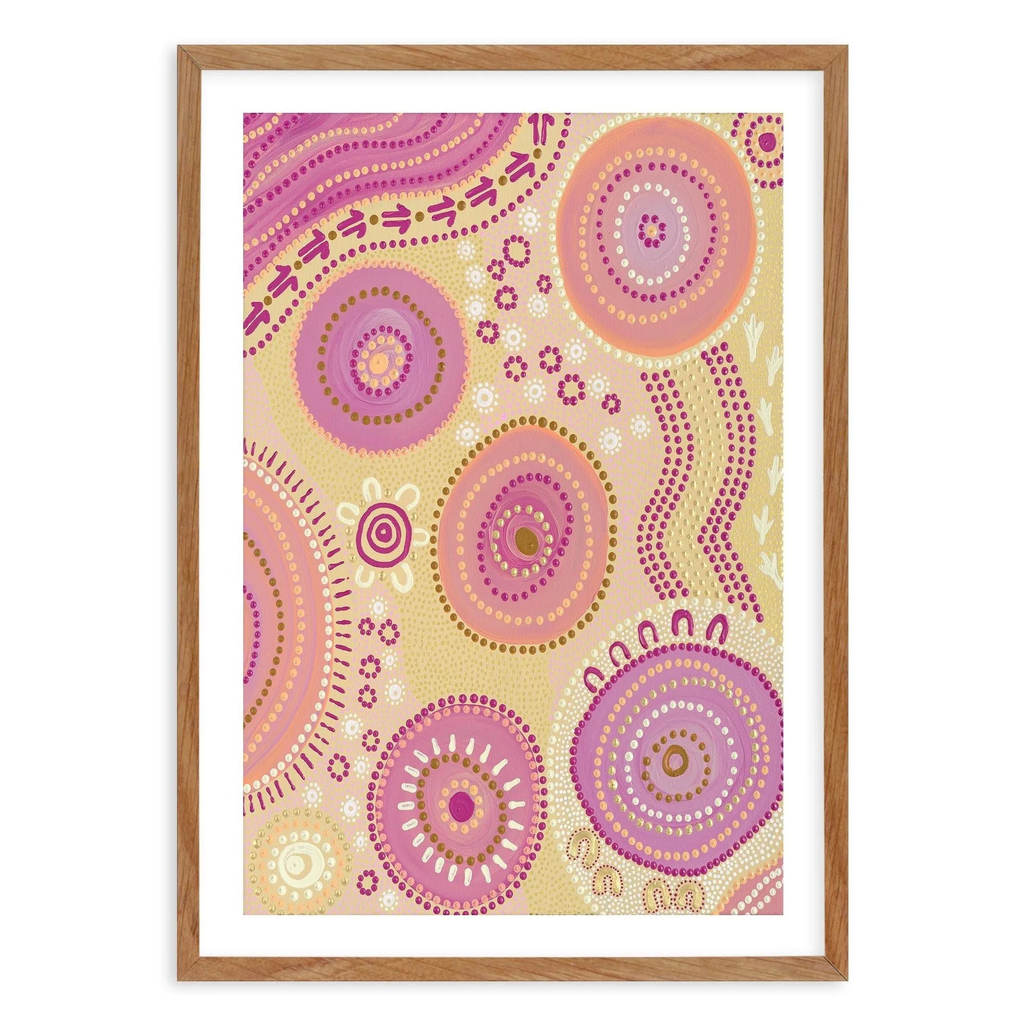 Dancing On Country III By Domica Hill Art Print-PRINT-Olive et Oriel-Domica Hill-50x70 cm | 19.6" x 27.5"-Walnut-With White Border-Buy-Australian-Art-Prints-Online-with-Olive-et-Oriel-Your-Artwork-Specialists-Austrailia-Decorate-With-Coastal-Photo-Wall-Art-Prints-From-Our-Beach-House-Artwork-Collection-Fine-Poster-and-Framed-Artwork