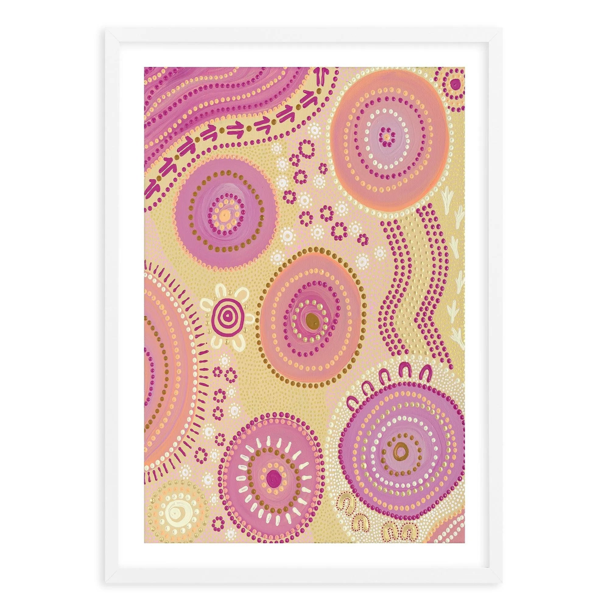 Dancing On Country III By Domica Hill Art Print-PRINT-Olive et Oriel-Domica Hill-A5 | 5.8" x 8.3" | 14.8 x 21cm-White-With White Border-Buy-Australian-Art-Prints-Online-with-Olive-et-Oriel-Your-Artwork-Specialists-Austrailia-Decorate-With-Coastal-Photo-Wall-Art-Prints-From-Our-Beach-House-Artwork-Collection-Fine-Poster-and-Framed-Artwork