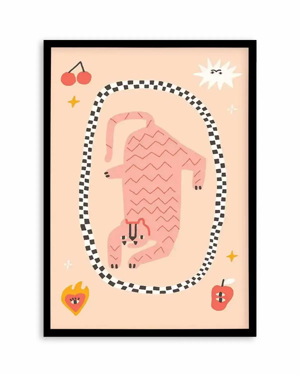 Dancing Tiger Art Print from Olive et Oriel where you can shop wallpaper and artworks online