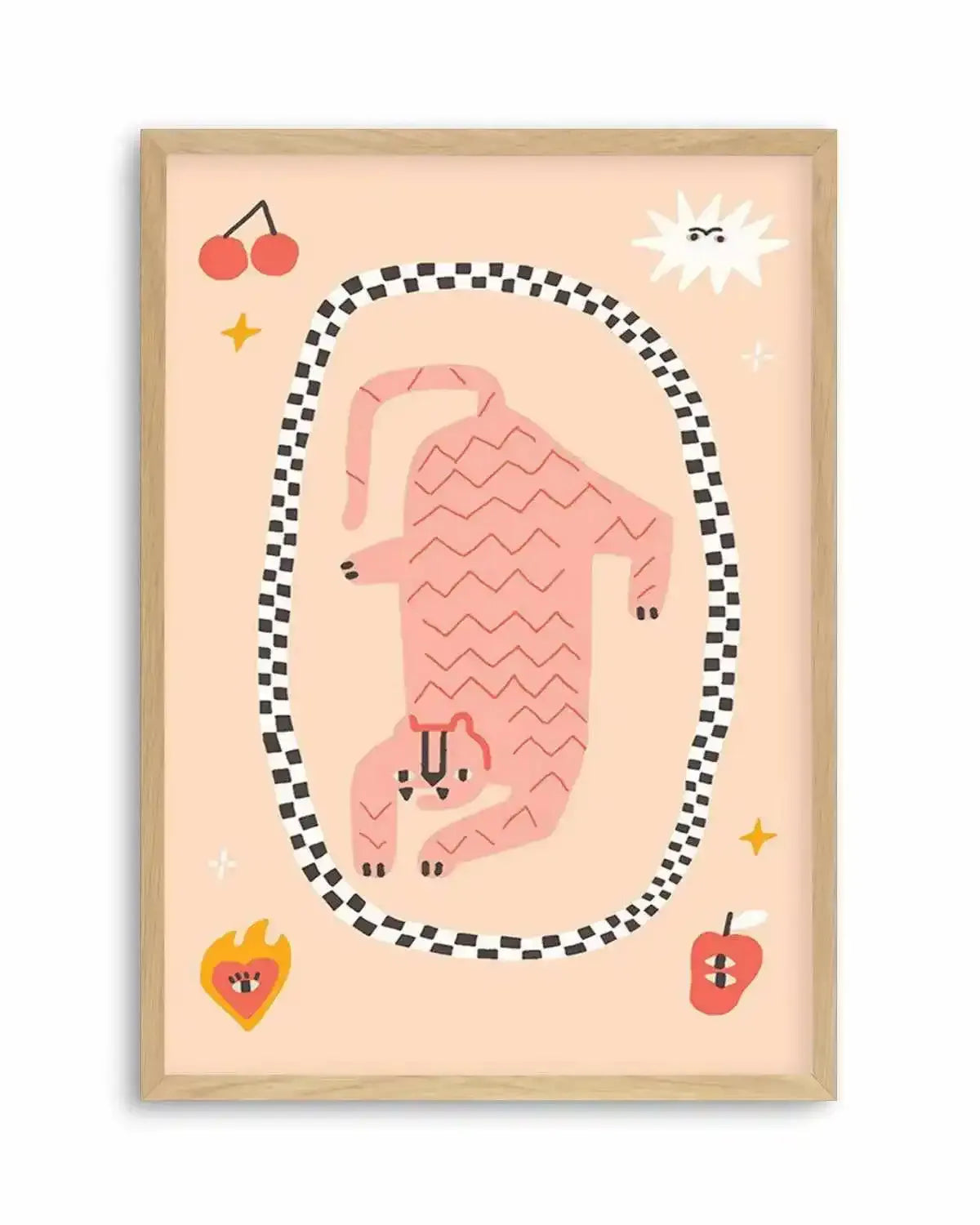 Dancing Tiger Art Print from Olive et Oriel where you can shop wallpaper and artworks online