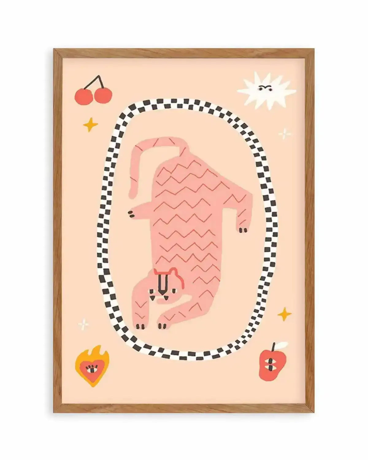 Dancing Tiger Art Print from Olive et Oriel where you can shop wallpaper and artworks online