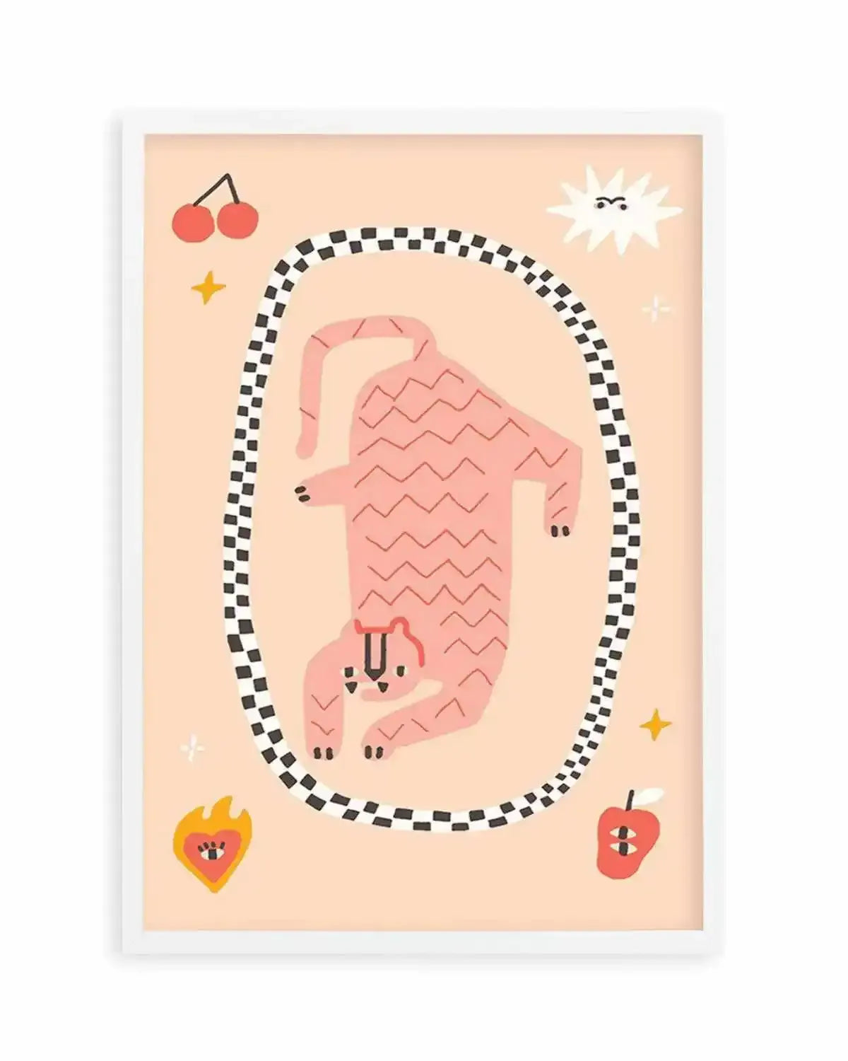 Dancing Tiger Art Print from Olive et Oriel where you can shop wallpaper and artworks online