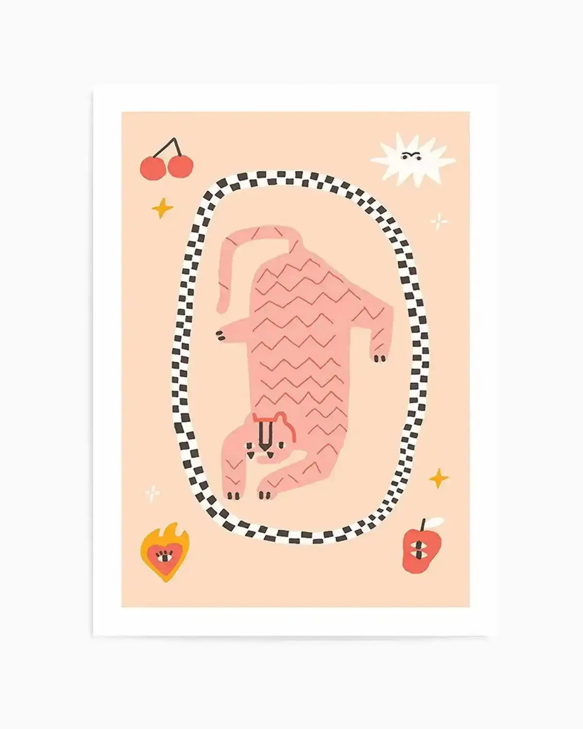 Dancing Tiger Art Print from Olive et Oriel where you can shop wallpaper and artworks online