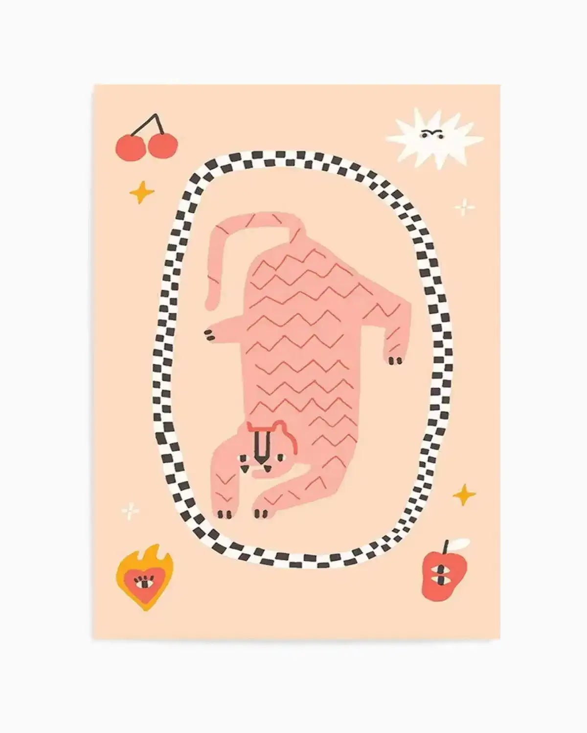 Dancing Tiger Art Print from Olive et Oriel where you can shop wallpaper and artworks online