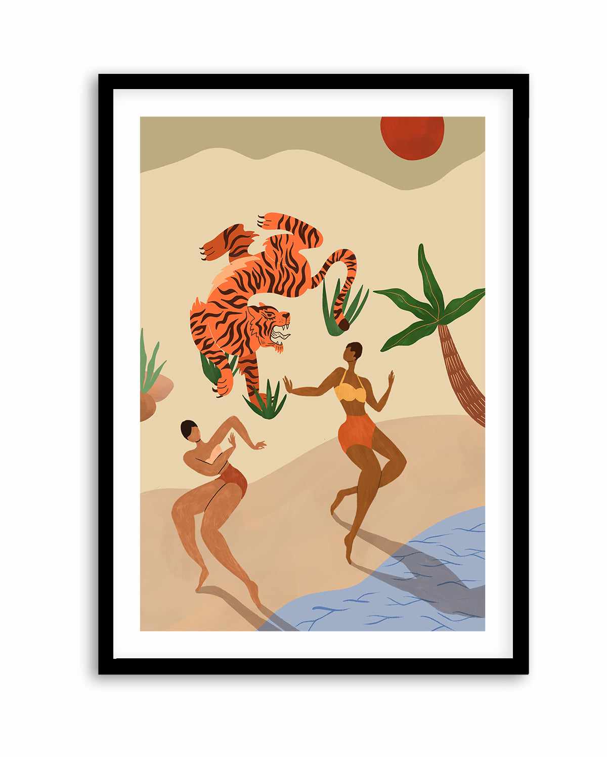 Dancing Tiger by Arty Guava | Art Print