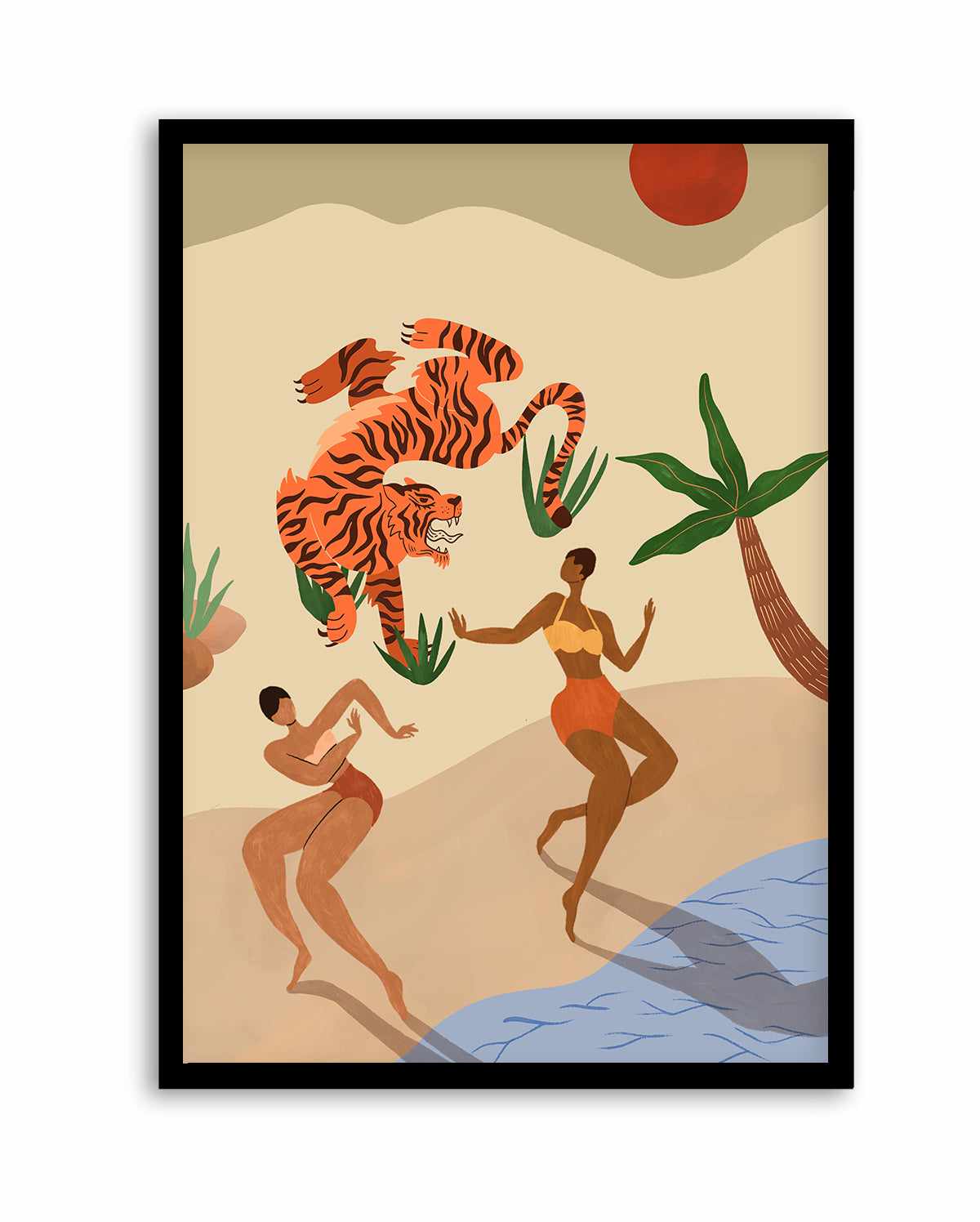 Dancing Tiger by Arty Guava | Art Print