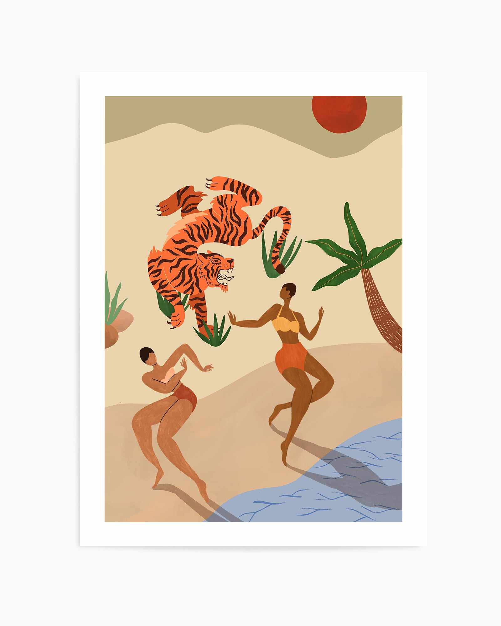 Dancing Tiger by Arty Guava | Art Print