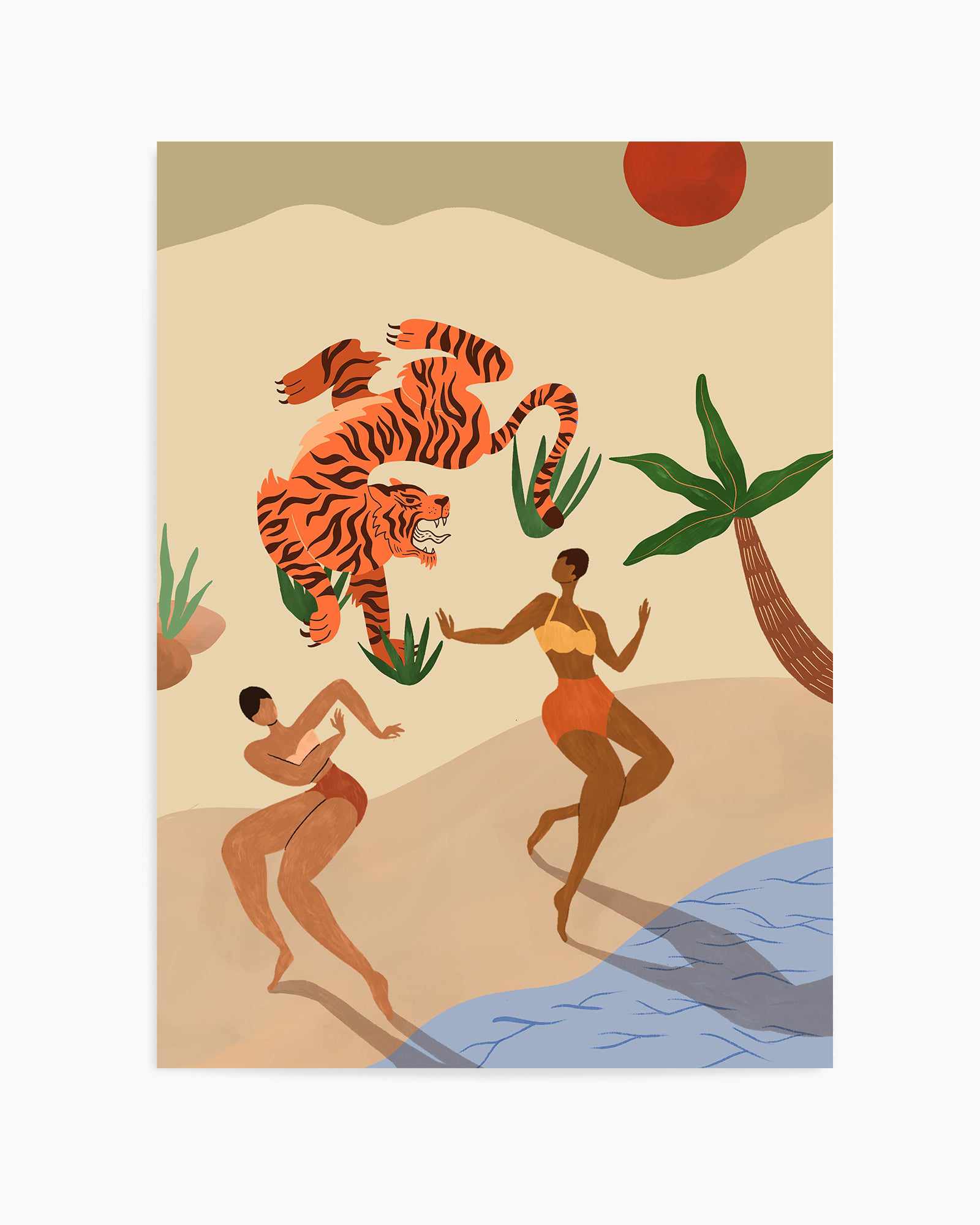 Dancing Tiger by Arty Guava | Art Print