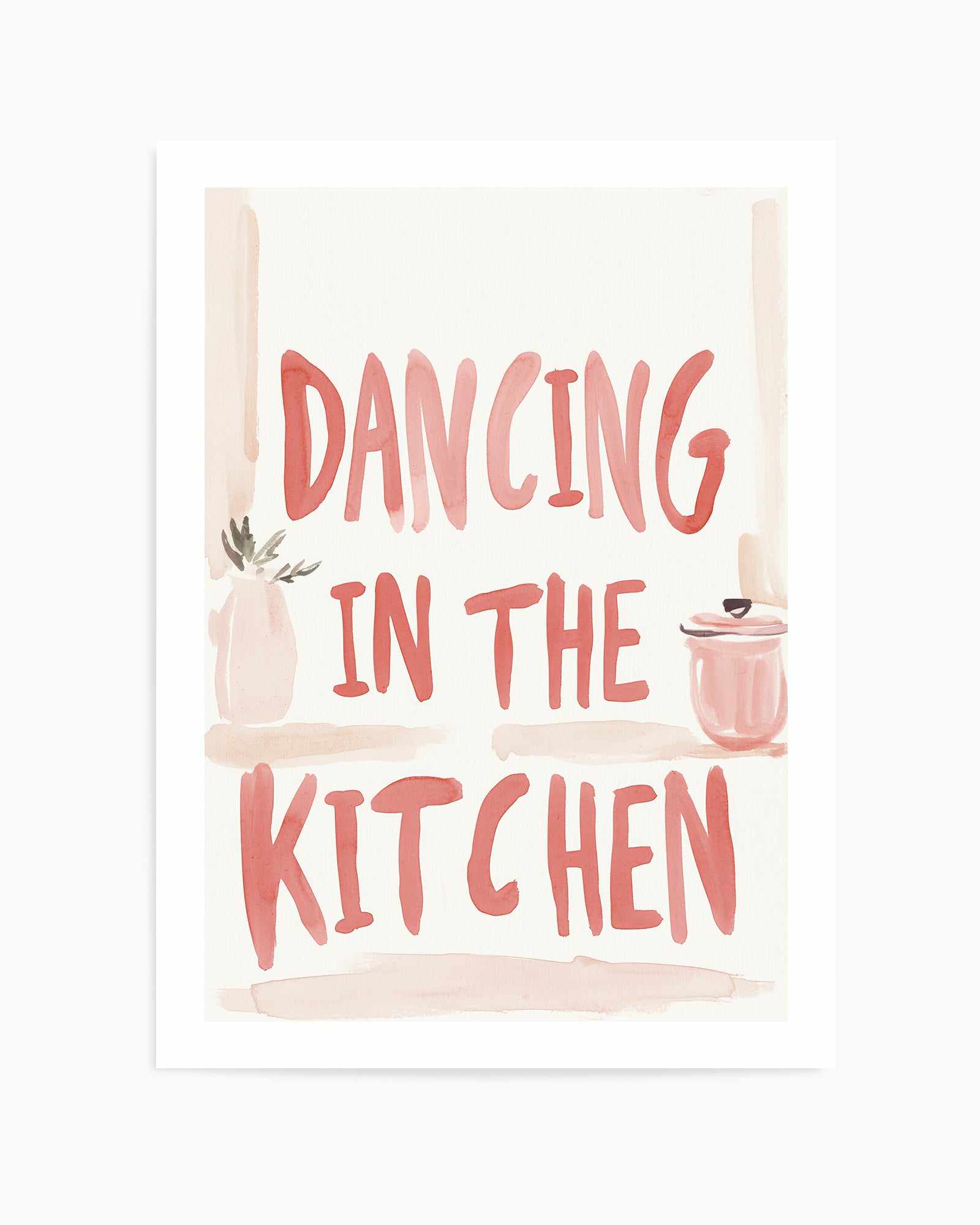 Dancing in the kitchen | Art Print from Olive et Oriel where you can shop wallpaper and artworks online
