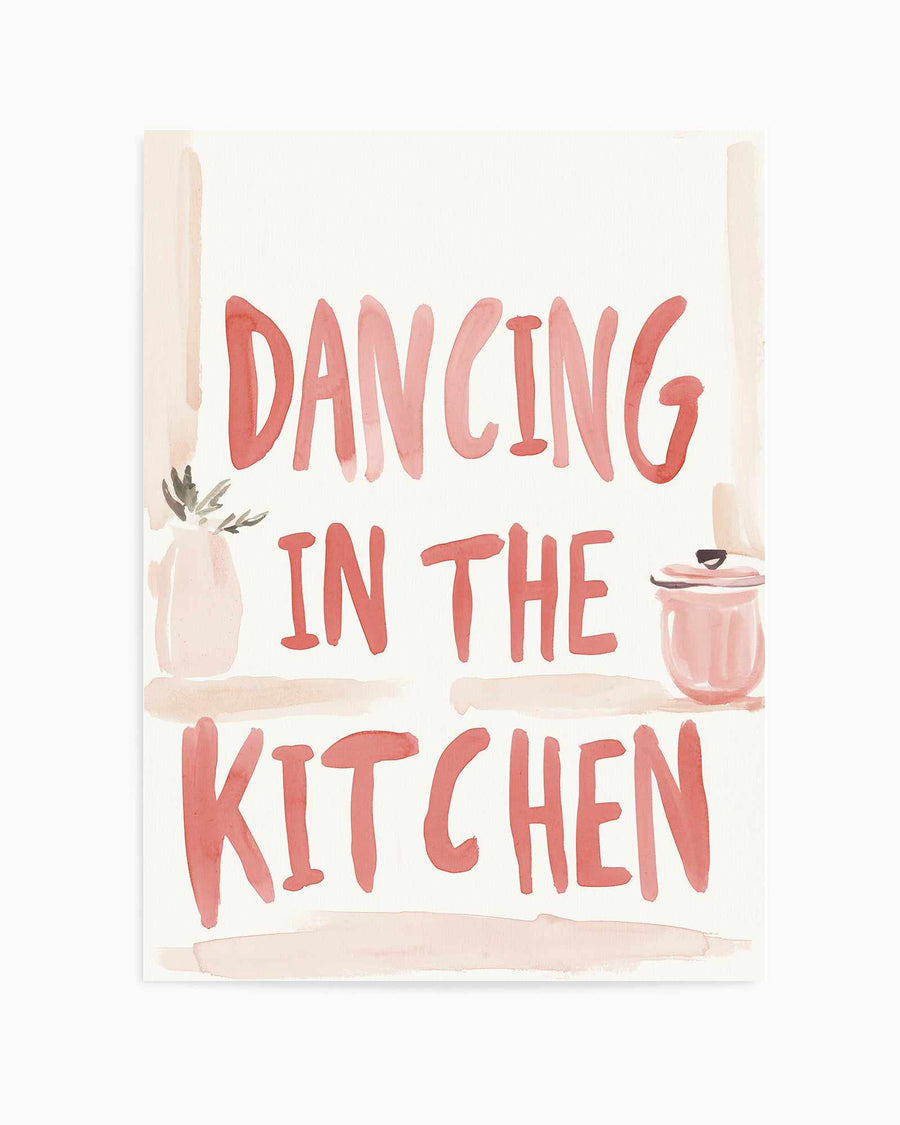 Dancing in the kitchen | Art Print from Olive et Oriel where you can shop wallpaper and artworks online