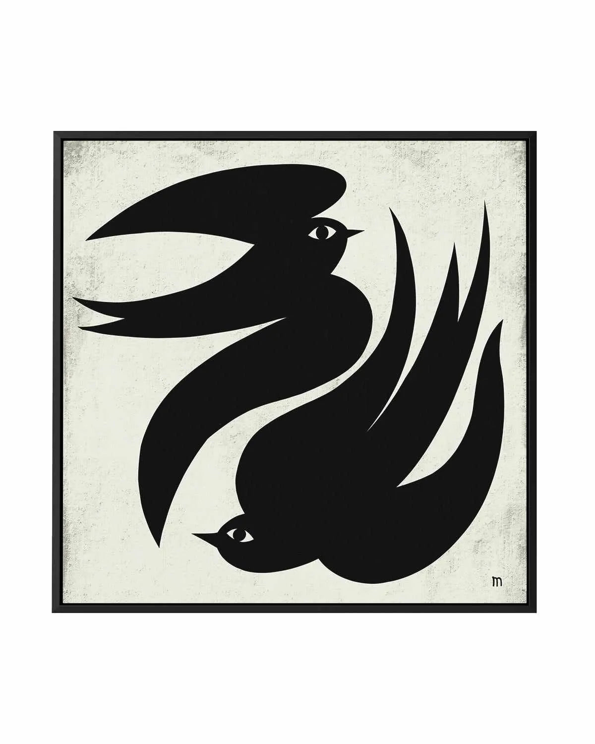 Dancing Swallows by Marco Marella | Framed Canvas Art Print from Olive et Oriel where you can shop wallpaper and artworks online