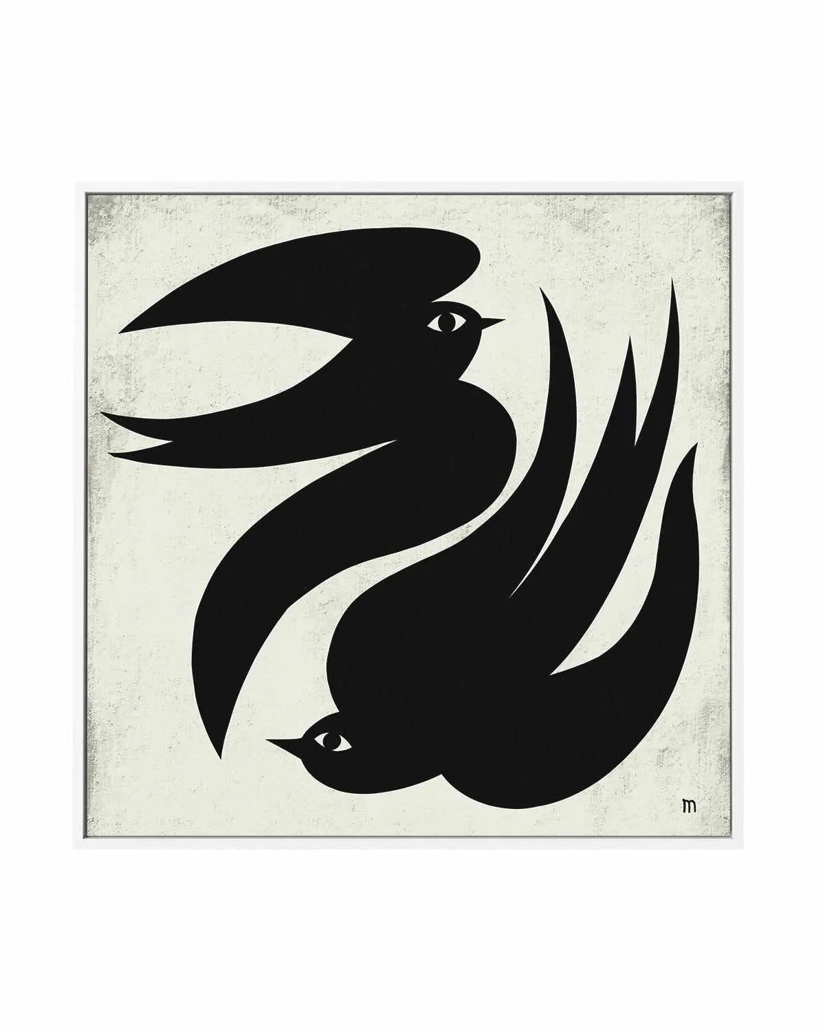 Dancing Swallows by Marco Marella | Framed Canvas Art Print from Olive et Oriel where you can shop wallpaper and artworks online