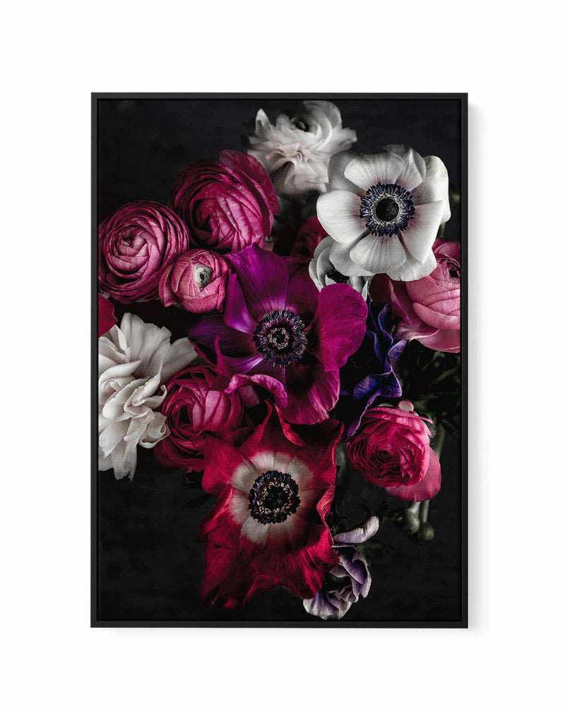 Dark Flowers 1 By Mareiker Bohmer | Framed Canvas Art Print