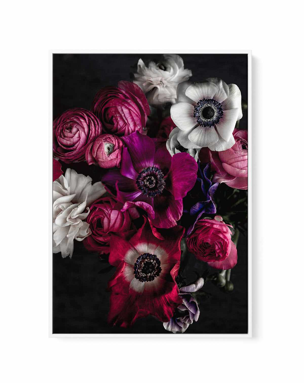 Dark Flowers 1 By Mareiker Bohmer | Framed Canvas Art Print