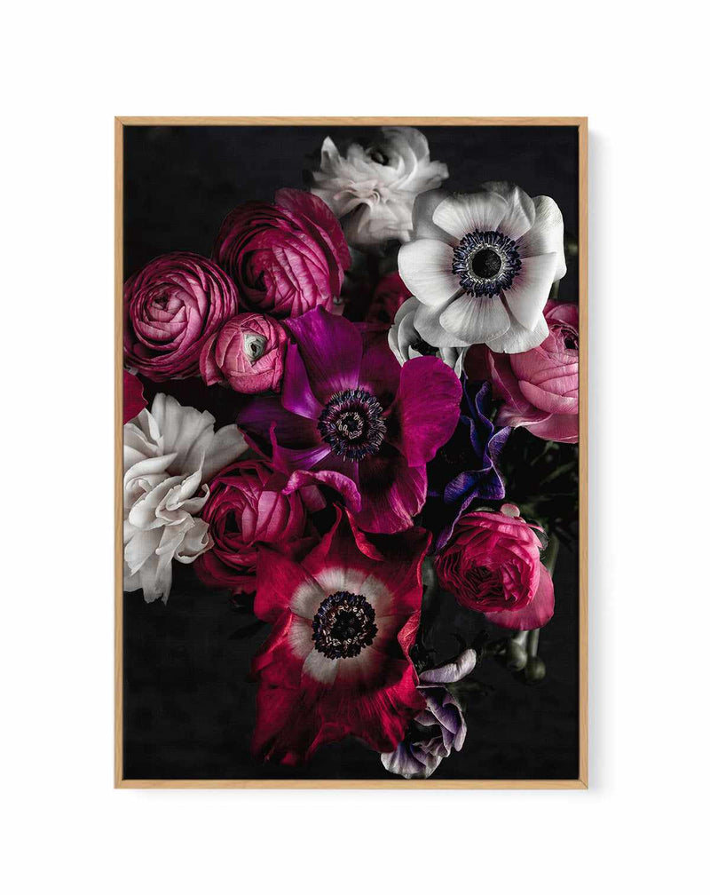 Dark Flowers 1 By Mareiker Bohmer | Framed Canvas Art Print