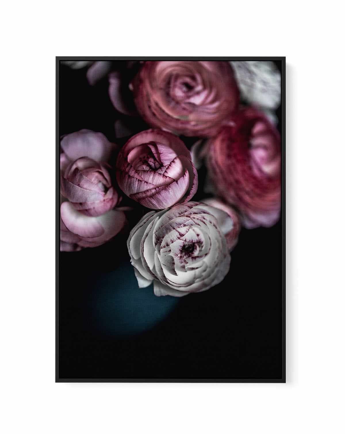 Dark Flowers 2 By Mareike Bohmer | Framed Canvas Art Print