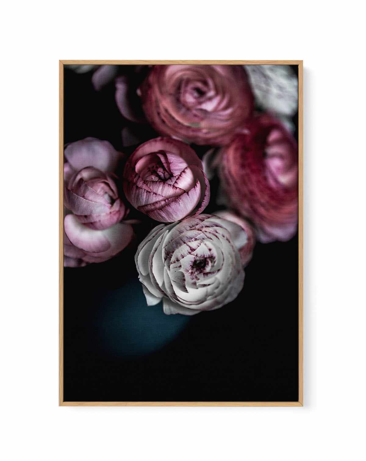 Dark Flowers 2 By Mareike Bohmer | Framed Canvas Art Print