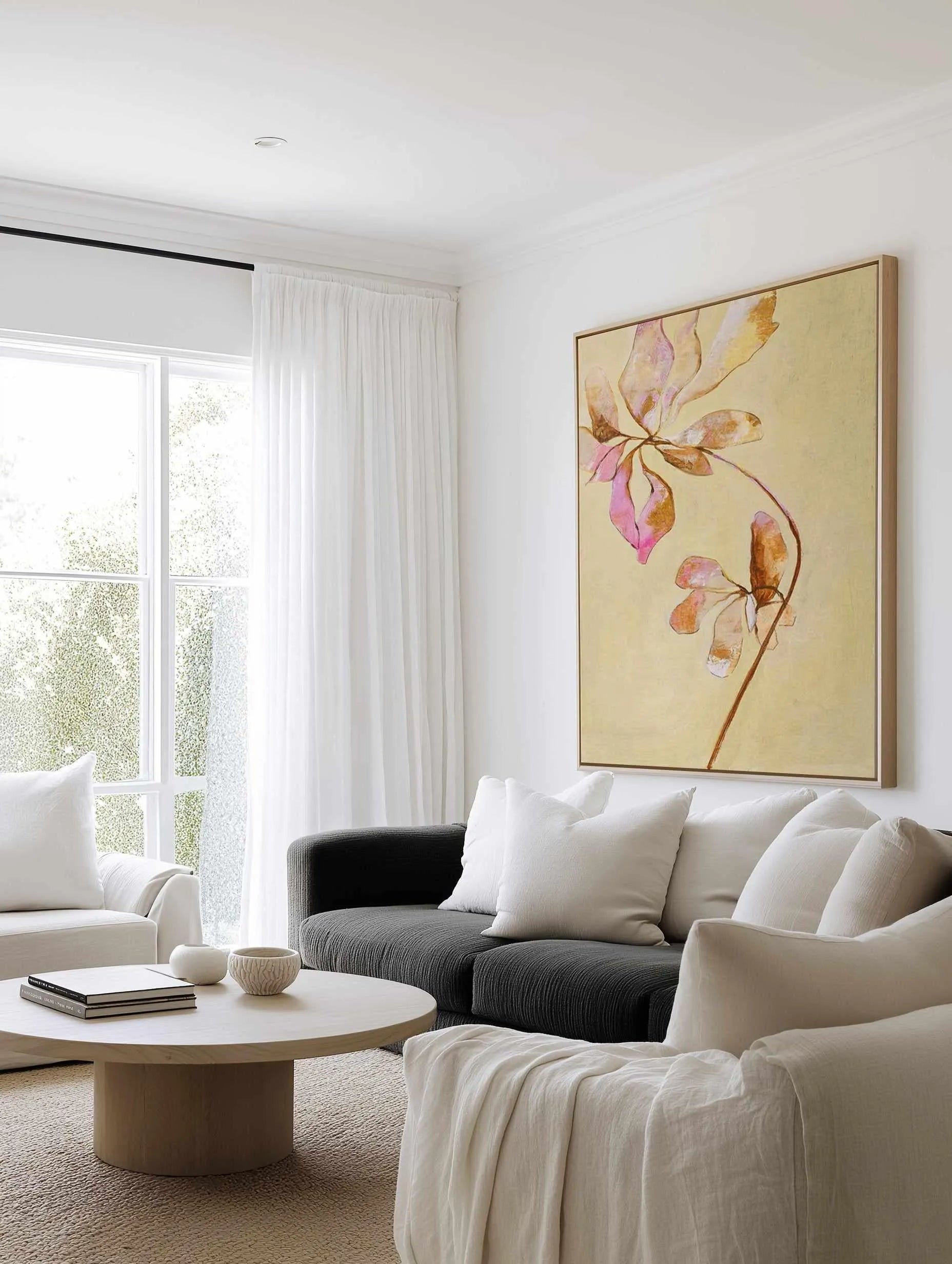 Darling Pink by Design Fabrikken | Framed Canvas Art Print from Olive et Oriel where you can shop wallpaper and artworks online