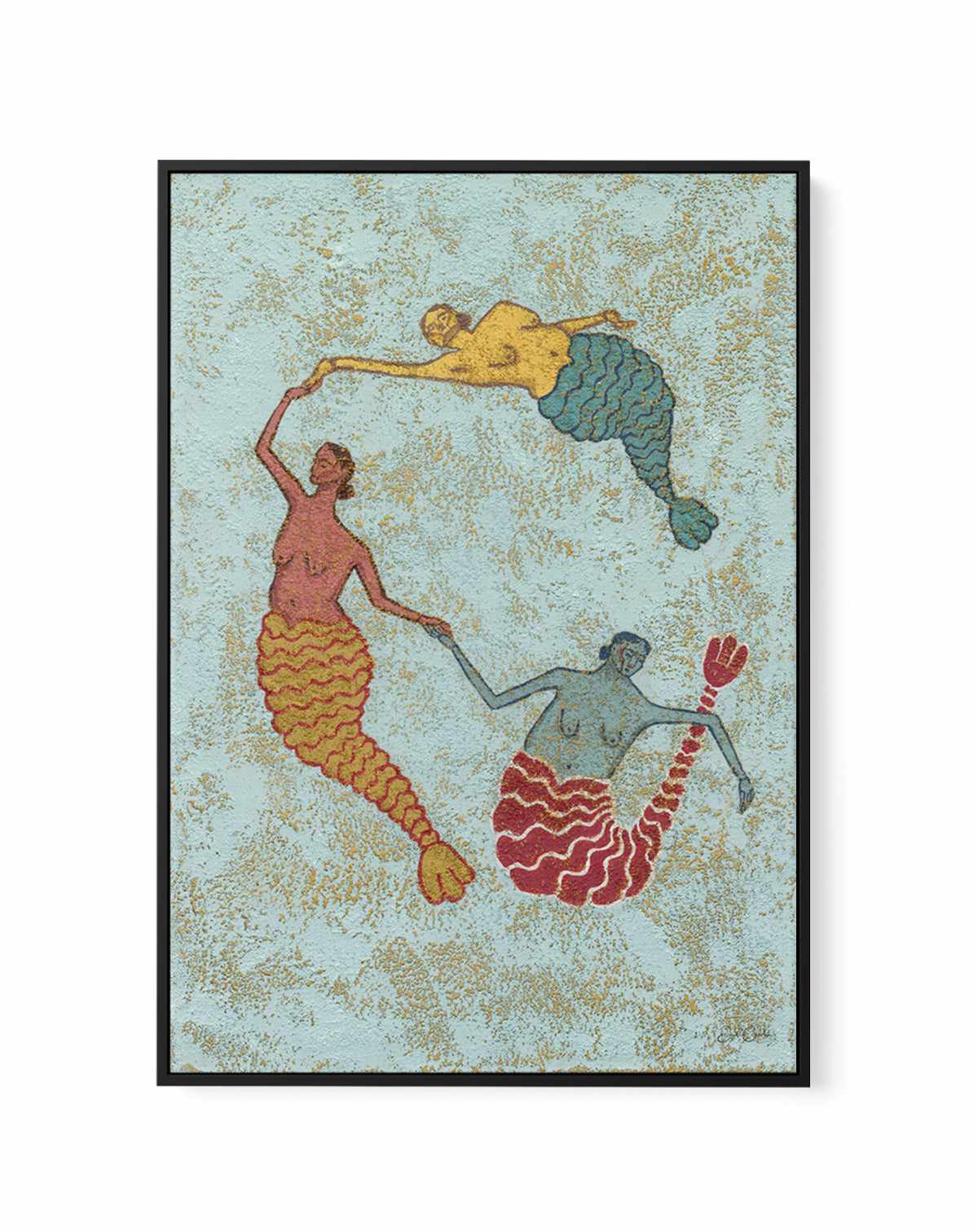 Daughters of the Deep by Julie Celina | Framed Canvas Art Print