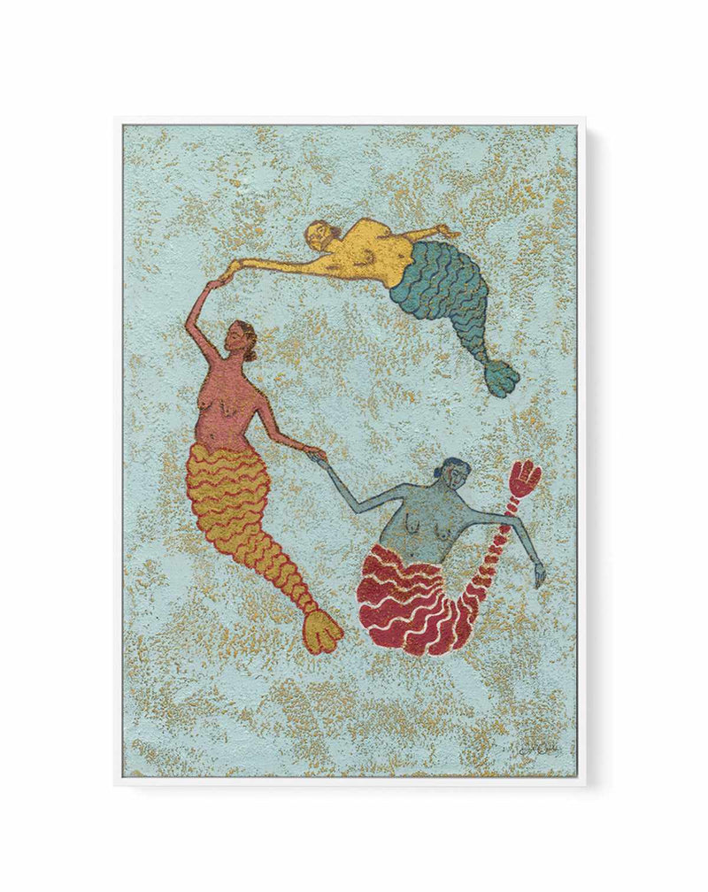 Daughters of the Deep by Julie Celina | Framed Canvas Art Print from Olive et Oriel where you can shop wallpaper and artworks online
