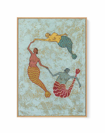 Daughters of the Deep by Julie Celina | Framed Canvas Art Print from Olive et Oriel where you can shop wallpaper and artworks online