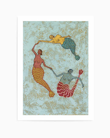 Daughters of the Deep by Julie Celina | Art Print from Olive et Oriel where you can shop wallpaper and artworks online