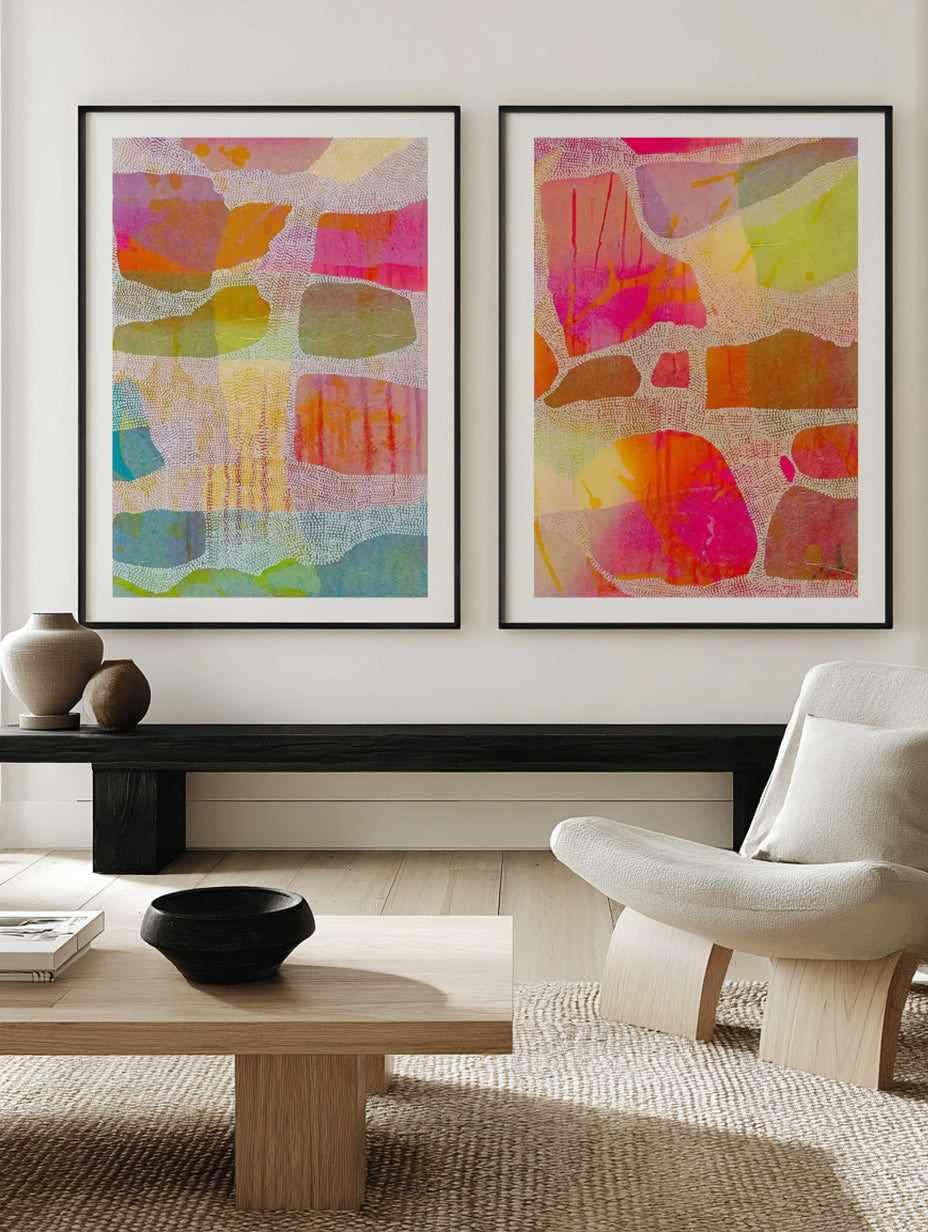 Dawn I & II by Laura Oczós Art Print Set of 2 | Matching Wall Art from Olive et Oriel where you can shop wallpaper and artworks online